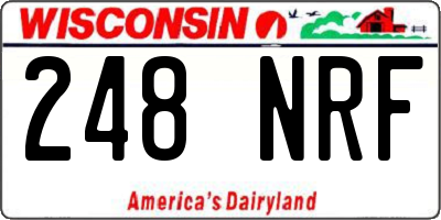 WI license plate 248NRF