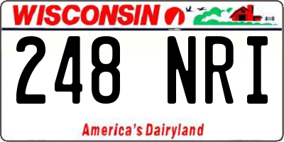 WI license plate 248NRI