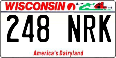 WI license plate 248NRK