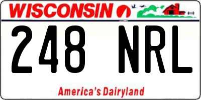 WI license plate 248NRL
