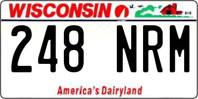 WI license plate 248NRM