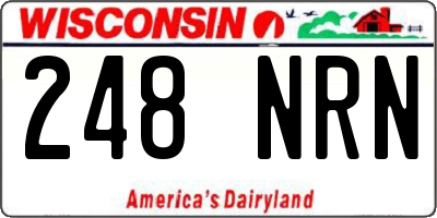 WI license plate 248NRN