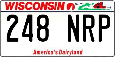 WI license plate 248NRP