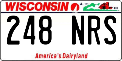 WI license plate 248NRS