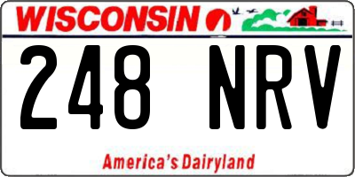 WI license plate 248NRV
