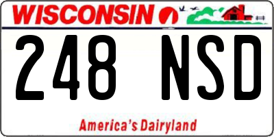 WI license plate 248NSD