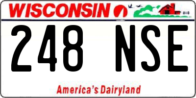 WI license plate 248NSE