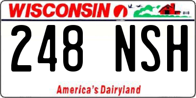 WI license plate 248NSH
