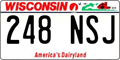 WI license plate 248NSJ