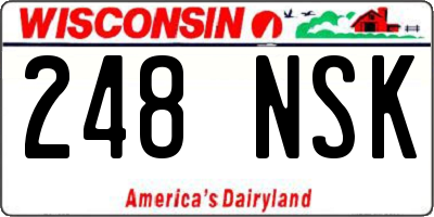 WI license plate 248NSK