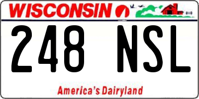 WI license plate 248NSL