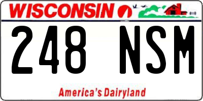 WI license plate 248NSM