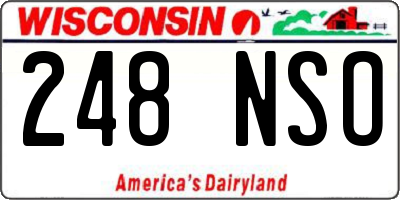 WI license plate 248NSO
