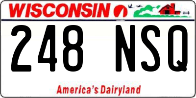 WI license plate 248NSQ