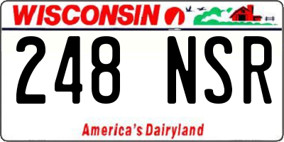 WI license plate 248NSR