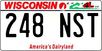 WI license plate 248NST