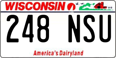 WI license plate 248NSU