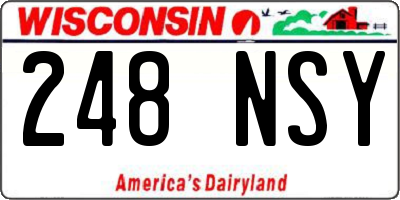 WI license plate 248NSY