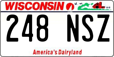 WI license plate 248NSZ