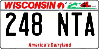 WI license plate 248NTA