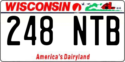 WI license plate 248NTB