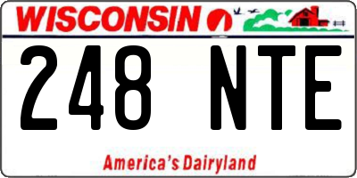 WI license plate 248NTE