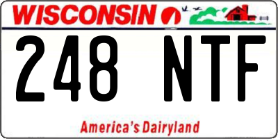 WI license plate 248NTF