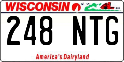 WI license plate 248NTG