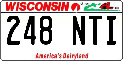 WI license plate 248NTI