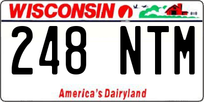 WI license plate 248NTM
