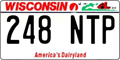 WI license plate 248NTP