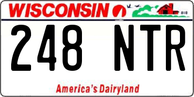 WI license plate 248NTR
