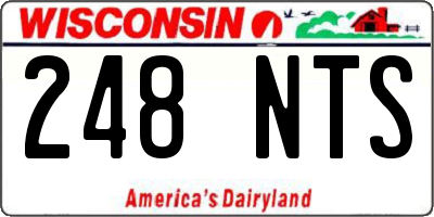 WI license plate 248NTS