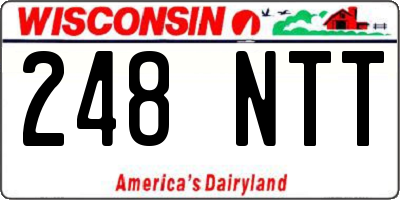 WI license plate 248NTT