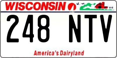 WI license plate 248NTV
