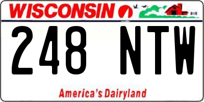 WI license plate 248NTW