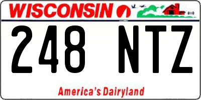 WI license plate 248NTZ
