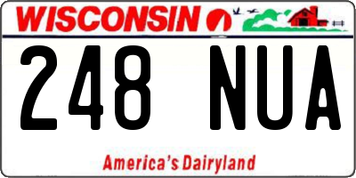 WI license plate 248NUA