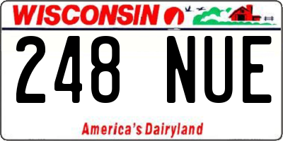 WI license plate 248NUE