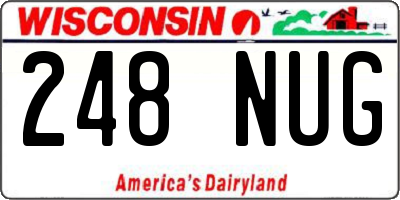 WI license plate 248NUG