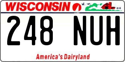 WI license plate 248NUH