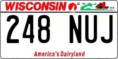 WI license plate 248NUJ
