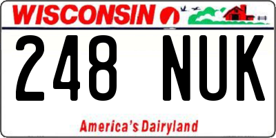 WI license plate 248NUK