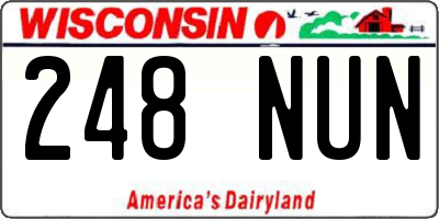 WI license plate 248NUN