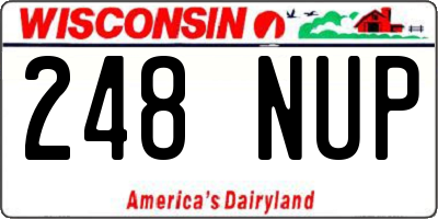 WI license plate 248NUP