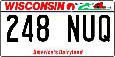 WI license plate 248NUQ