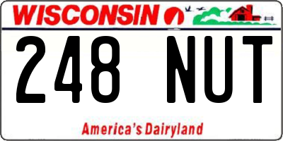WI license plate 248NUT