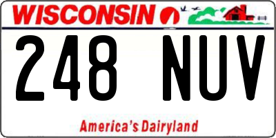 WI license plate 248NUV