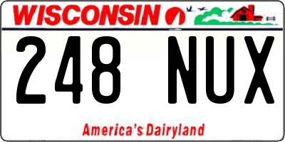 WI license plate 248NUX
