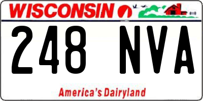 WI license plate 248NVA